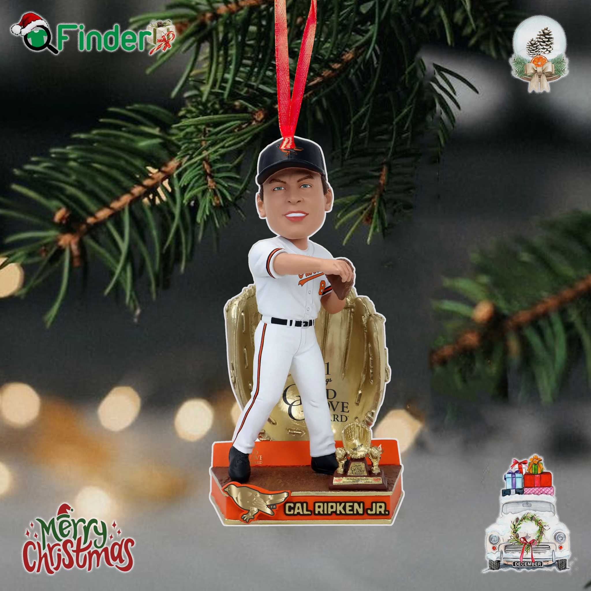 Cal Ripken Jr Baltimore Orioles 1991 Gold Glove Ornament Cal Ripken Jr Baltimore Orioles 1991 Gold Glove Ornament