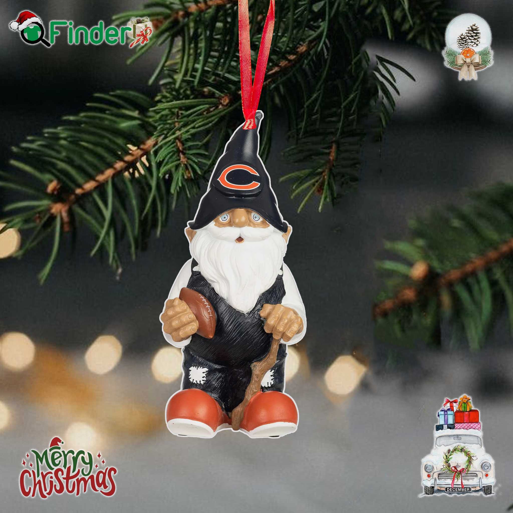 Chicago Bears Team Gnome Ornament Chicago Bears Team Gnome Ornament