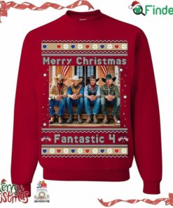 Merry Christmas Fantastic 4 Ugly Christmas Crewneck Sweatshirt