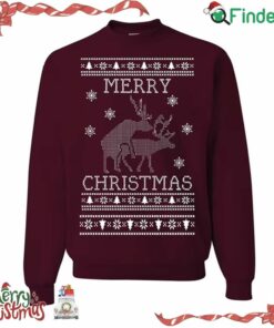 Reindeer Humping Merry Christmas Ugly Christmas Sweater