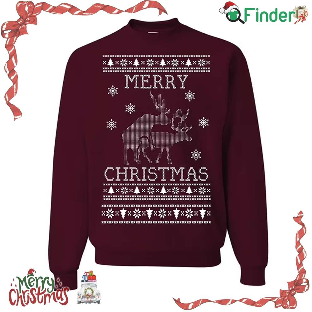 Reindeer Humping Merry Christmas Ugly Christmas Sweater Reindeer Humping Merry Christmas Ugly Christmas Sweater