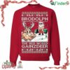 Brodolph Santa Working Out Gym The Red Nosed Gainzdeer Ugly Christmas Mens Long Sleeves