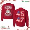 Donald Trump Sorry Merica's Full 45 47 Ugly Christmas Crewneck Sweatshirt
