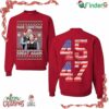 45 47 Make Christmas Great Again Trump Vance 2024 Ugly Christmas Crewneck Sweatshirt