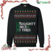 Fresh Tees Women Men Naughty Nice I Tried Ugly Christmas Sweater