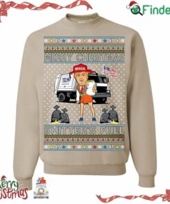 Maga Trump Merry Christmas Shitters Full Ugly Christmas Sweater Unisex Xmas Crewneck Sweatshirt