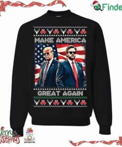 Make Christmas Great Again Donald Trump Vance 2024 Ugly Christmas Crewneck Sweatshirt