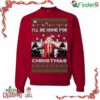 Ill Be Home For Christmas Trump 2024 Ugly Christmas Sweater Funny Christmas Sweater Holiday Crewneck Sweater