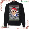 Santas Coming That's What She Said Michael Scott Ugly Christmas Crewneck Sweatshirt