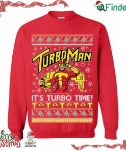 Turboman It's Turbo Time Ugly Christmas Sweater Unisex Sweatshirt