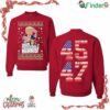 Trump 2024 Not This Time Harris 45 47 Ugly Christmas Crewneck Sweatshirt