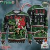Custom Funny Christmas Holiday Santa Riding Dinosaur Ugly Sweater
