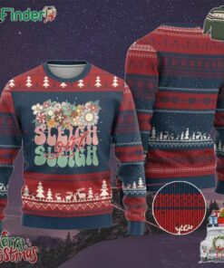 Sleigh Girl Sleigh Ugly Christmas Sweater Xmas Retro Groove Slay Girl