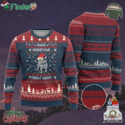 Trump Xmas Ugly Christmas Sweater Make Christmas Great Again Republican Elephant Ugly Sweater