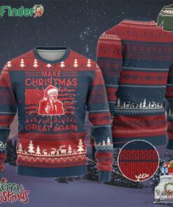 Xmas Trump Ugly Christmas Sweater Funny Santa Trump Make Christmas Great Again Ugly Sweater