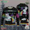 Custom Funny Christmas Holiday Unicorn Release Rainbow Ugly Sweater