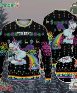 Custom Funny Christmas Holiday Unicorn Release Rainbow Ugly Sweater