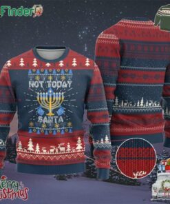 Ugly Sweater Hanukkah Ugly Christmas Sweater Not Today Santa Hanukkah Jewish Festival Jew