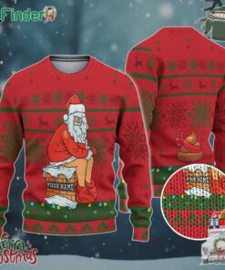 Custom Christmas Dirty Santa Red And Green Ugly Sweater