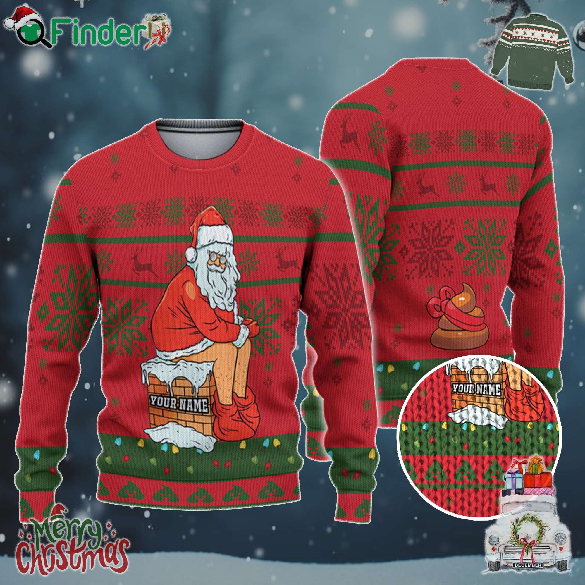 Custom Christmas Dirty Santa Red And Green Ugly Sweater Custom Christmas Dirty Santa Red And Green Ugly Sweater