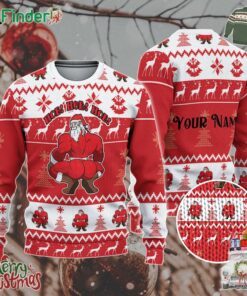 Custom Christmas Thicc Santa White And Red Ugly Sweater