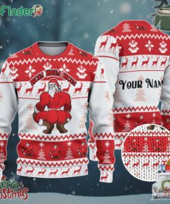 Custom Christmas Thicc Santa Red And White Ugly Sweater