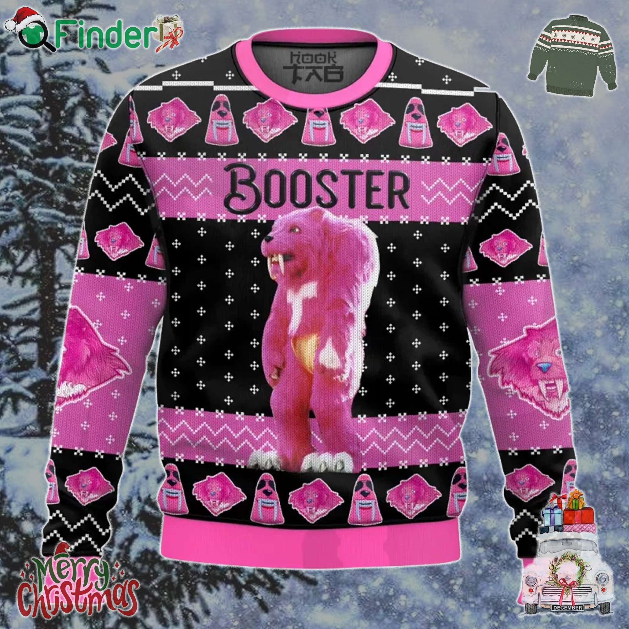 Chainsmoking Booster Jingle All The Way Ugly Sweater Chainsmoking Booster Jingle All The Way Ugly Sweater