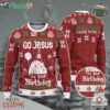 Custom Funny Christmas Holiday Happy Jesus Birthday Red And Green Ugly Sweater