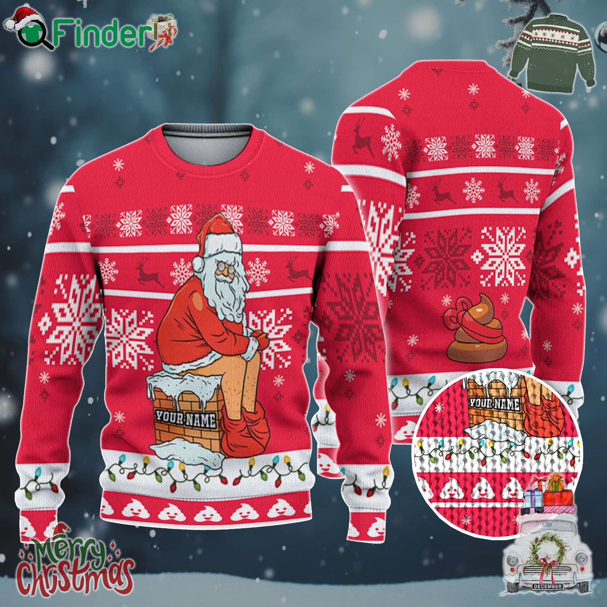 Custom Christmas Dirty Santa Red And White Ugly Sweater Custom Christmas Dirty Santa Red And White Ugly Sweater