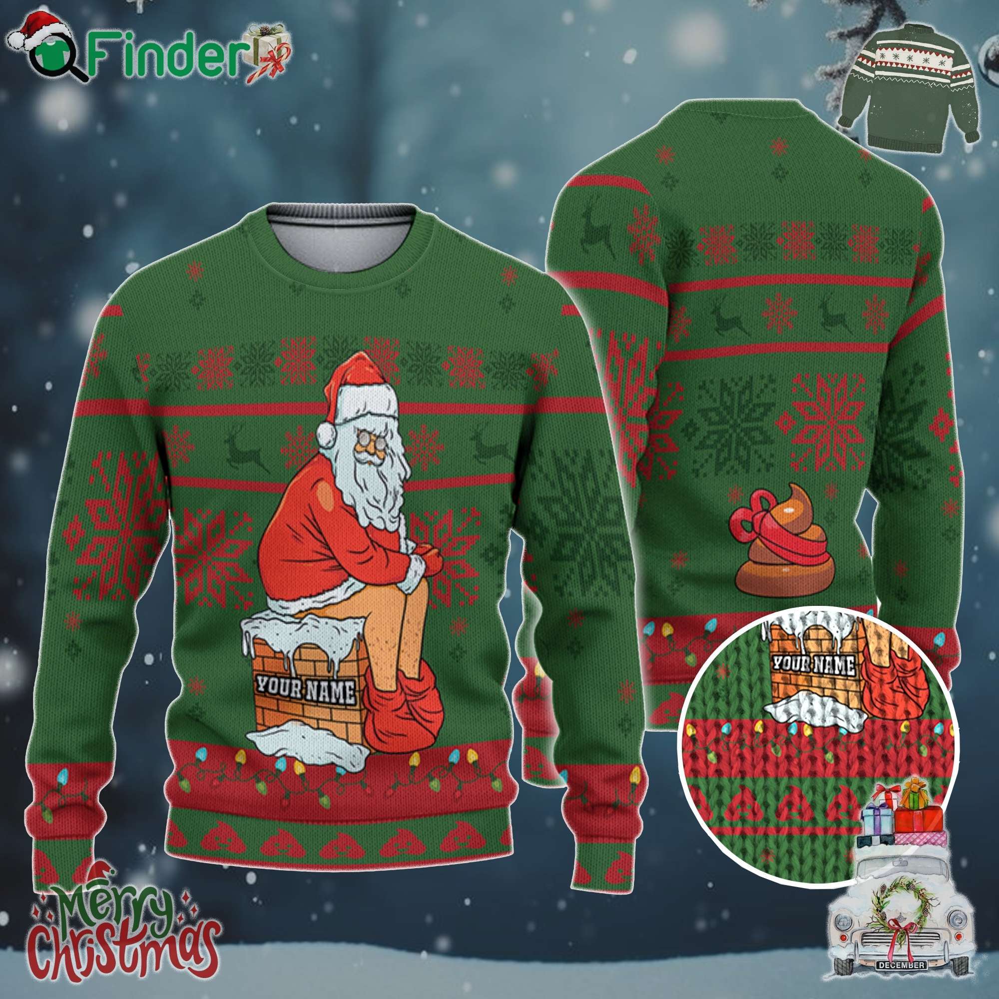 Custom Christmas Dirty Santa Green And Red Ugly Sweater Custom Christmas Dirty Santa Green And Red Ugly Sweater