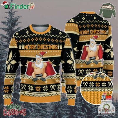 Dirty Christmas Santa Claus Naked Orange