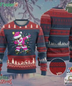 Dabbing Santa Ugly Christmas Sweater Xmas Lights Pink Christmas Gifts