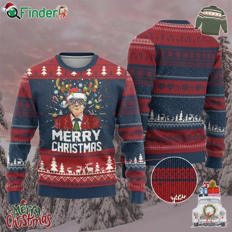Funny Trump Ugly Christmas Sweater Merry Christmas Santa Xmas Gifts Funny Trump Ugly Christmas Sweater Merry Christmas Santa Xmas Gifts