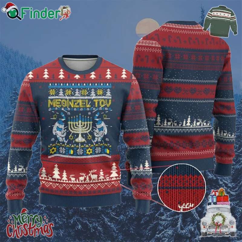 Funny Hanukkah Cat Ugly Christmas Sweater Meowzel Tov Hanukkah Jewish Ugly Sweater Hanukkah Funny Hanukkah Cat Ugly Christmas Sweater Meowzel Tov Hanukkah Jewish Ugly Sweater Hanukkah