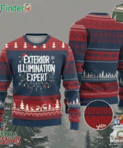 Funny Xmas Ugly Christmas Sweater Exterior Illumination Expert Christmas Lights
