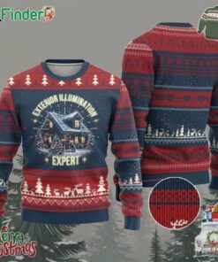 Funny Xmas Ugly Christmas Sweater Exterior Illumination Expert Christmas Lights Home
