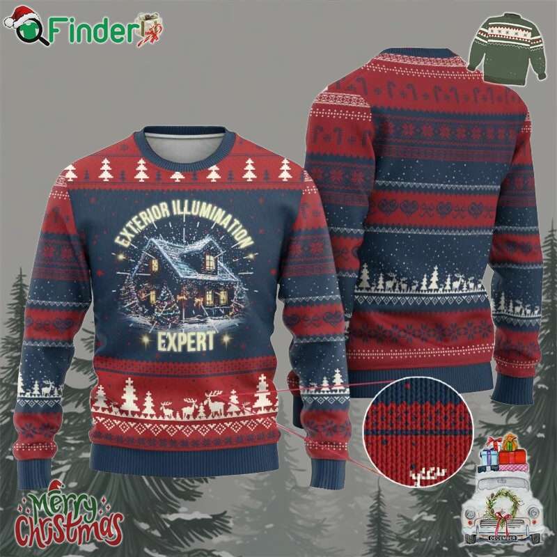 Funny Xmas Ugly Christmas Sweater Exterior Illumination Expert Christmas Lights Home Funny Xmas Ugly Christmas Sweater Exterior Illumination Expert Christmas Lights Home