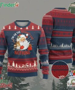 Funny Xmas Santa Ugly Christmas Sweater Im On The Naughty List And I Regret Nothing