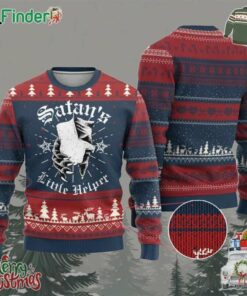 Funny Xmas Satans Little Helper Ugly Christmas Sweater