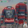 Funny Xmas Ugly Christmas Sweater Lets Get Lit Led Lights Xmas