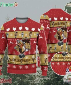 Personalize Ugly Thanksgiving Turkey Player Baseball Red
