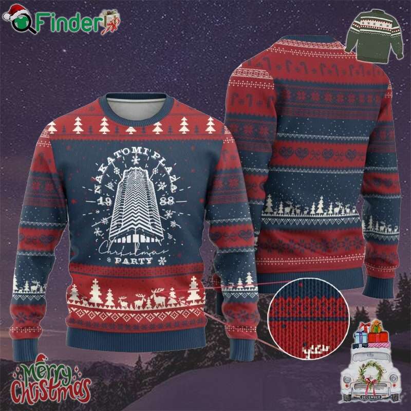 Nakatomi Plaza Party 1988 Ugly Christmas Sweater Funny 80s Xmas Movie Nakatomi Plaza Party 1988 Ugly Christmas Sweater Funny 80s Xmas Movie
