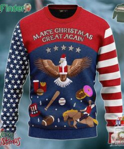 Make Christmas Great Again America Funny Ugly Christmas Sweater For Women And Men