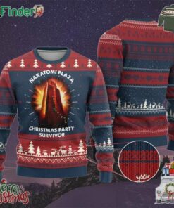 Nakatomi Plaza Christmas Party Survivor Ugly Christmas Sweater