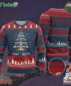 Radiology Ugly Christmas Sweater Merry And Bright Dancing Skeleton Xmas Tree Rad Tech Gift