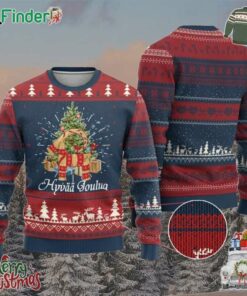 Hyvaa Joulua Ugly Christmas Sweater Finland Xmas Yulegoat Xmas Tree Himmeli