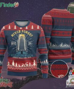 Funny Nakatomi Plaza Ugly Christmas Sweater Never Forget December 24 Xmas Eve 1988