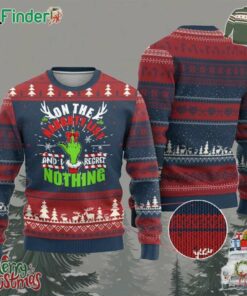 Funny Xmas Ugly Christmas Sweater On The List Of Naughty And I Regret Nothing