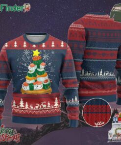 Funny Sushi Christmas Tree Ugly Christmas Sweater Cute Japanese Xmas