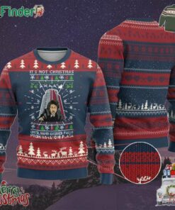 Funny Nakatomi Plaza Ugly Christmas Sweater Its Not Xmas Until Hans Gruber Falls